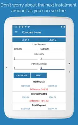 EMI Calculator android App screenshot 2